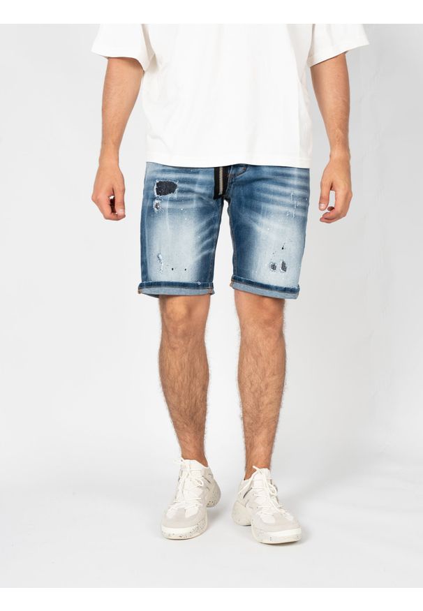 Xagon Szorty "Denim Shorts" | MR 231 | Mężczyzna | Niebieski. Okazja: na co dzień. Kolor: niebieski. Materiał: bawełna, elastan. Styl: vintage, rockowy, casual