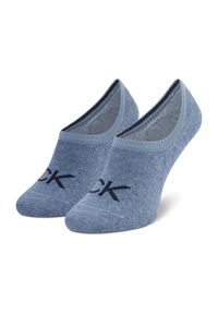 Skarpety stopki damskie Calvin Klein. Kolor: niebieski. Materiał: denim #1