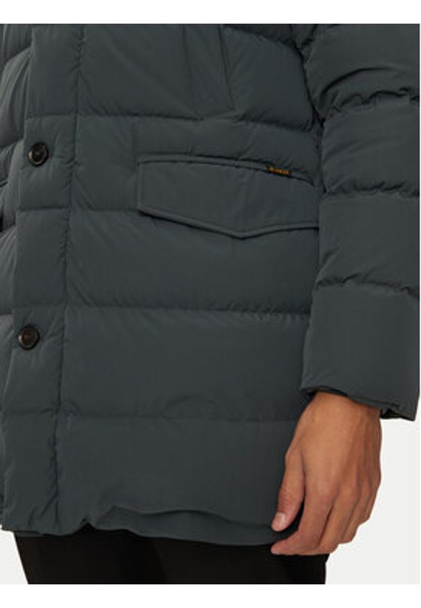 Hetrego - Hetregó Kurtka puchowa Parker 8N436M Zielony Regular Fit. Kolor: zielony. Materiał: syntetyk