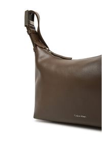 Calvin Klein Torebka Hardware Strap Medium Crossbody K60K613028 Brązowy. Kolor: brązowy. Materiał: skórzane #7