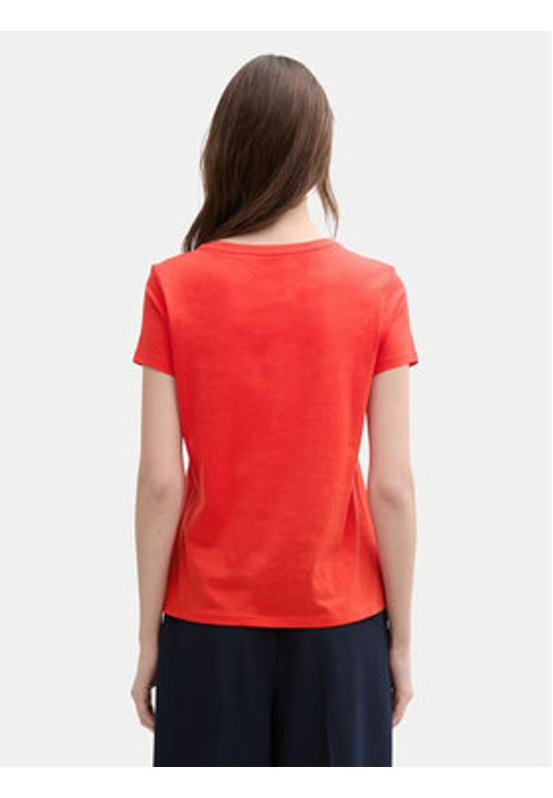 Tom Tailor Denim T-Shirt 1045417 Czerwony Regular Fit. Kolor: czerwony. Materiał: bawełna