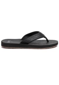 Japonki plażowe męskie Quiksilver Carver Nubuk. Okazja: na plażę. Kolor: czarny. Materiał: nubuk