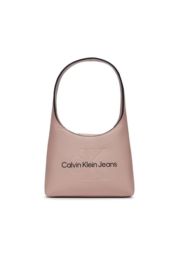 Calvin Klein Jeans Torebka Sculpted Arch Shoulderbag22 Mono K60K611548 Różowy. Kolor: różowy. Materiał: skórzane