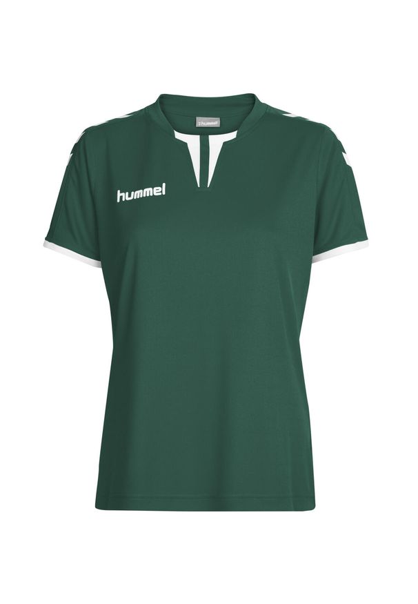 Koszulka sportowa z krótkim rękawem damska Hummel Core Womens SS Jersey. Kolor: zielony. Materiał: jersey. Długość rękawa: krótki rękaw. Długość: krótkie