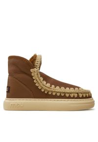 Mou Śniegowce Eskimo Sneaker Bold FW411000B Brązowy. Kolor: brązowy. Materiał: skóra