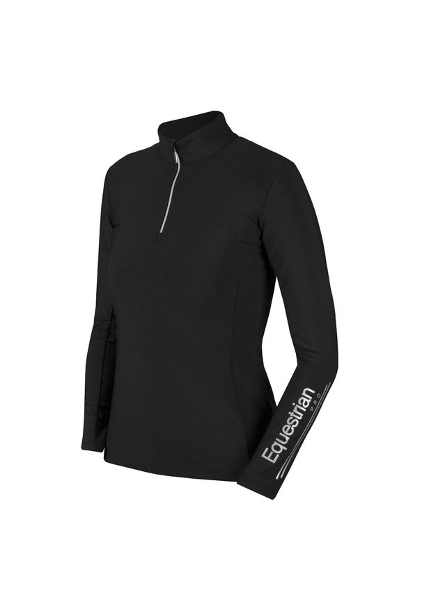 Damska koszulka jeździecka z długim rękawem Horka Luxury EP. Kolor: wielokolorowy, szary, czarny. Długość rękawa: długi rękaw. Długość: długie
