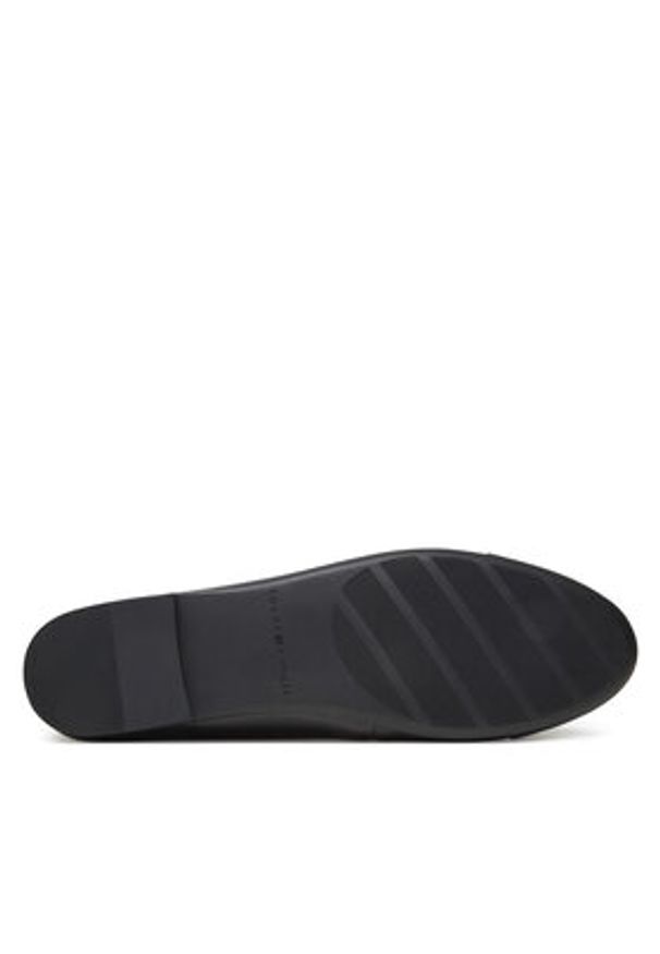 TOMMY HILFIGER - Tommy Hilfiger Baleriny Toe Cap Leather Ballerina FW0FW08759 Czarny. Kolor: czarny. Materiał: skóra