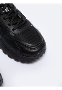 Big-Star - Sneakersy damskie czarne NN274A085 906. Okazja: na co dzień. Kolor: czarny. Materiał: materiał. Szerokość cholewki: normalna