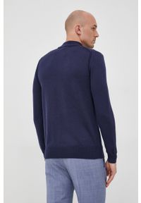 G-Star RAW - G-Star Raw Sweter wełniany D17923.B692 kolor granatowy z półgolfem. Okazja: na co dzień. Kolor: niebieski. Materiał: wełna. Długość rękawa: długi rękaw. Długość: długie. Styl: casual #5