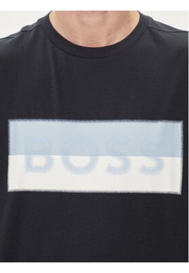 BOSS - Boss T-Shirt 50512998 Granatowy Regular Fit. Kolor: niebieski. Materiał: bawełna