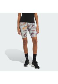 Adidas - Szorty rowerowe adidas X Farm. Kolor: fioletowy, wielokolorowy, szary, żółty, brązowy. Sport: fitness #1