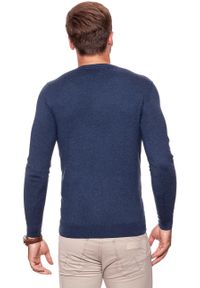 Wrangler - MĘSKI SWETER WRANGLER CREW KNIT NAVY W85672P35. Wzór: jednolity. Styl: klasyczny #7