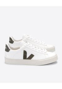Veja - VEJA - Sneakersy Campo Kaki. Kolor: biały. Materiał: bawełna, guma, zamsz, materiał. Szerokość cholewki: normalna #6