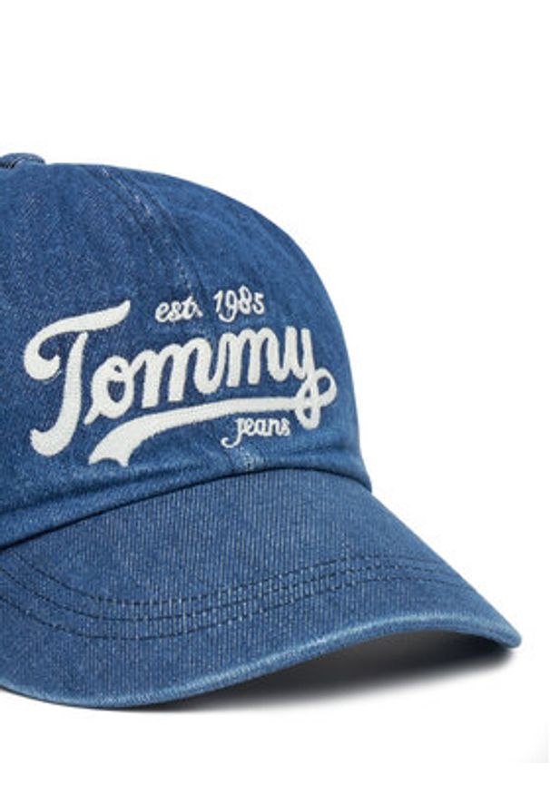 Tommy Jeans Czapka z daszkiem Archive Script AM0AM13565 Niebieski. Kolor: niebieski. Materiał: bawełna