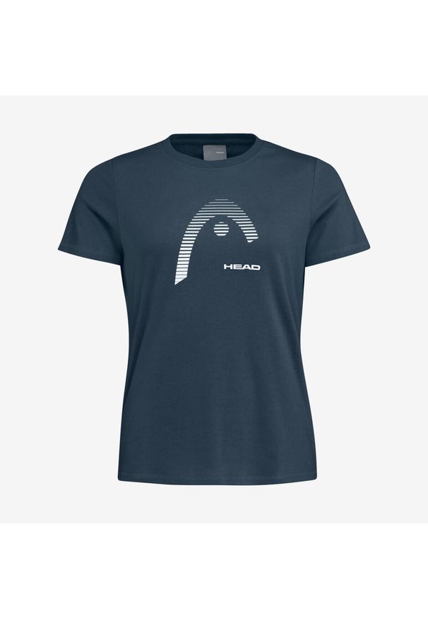 Head - T-shirt damski Club Lara. Kolor: niebieski. Materiał: bawełna, jersey, materiał, poliester
