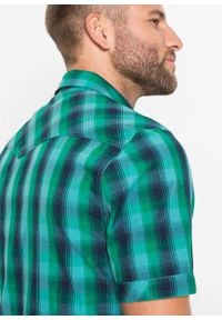 Koszula z krótkim rękawem i naszywanymi kieszeniami bonprix ciemnoniebiesko-zielony morski w kratę. Kolor: niebieski. Długość rękawa: krótki rękaw. Długość: krótkie #7