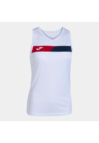 Tank top tenisowy damski Joma Court Sleeveless. Kolor: biały, czerwony, wielokolorowy. Materiał: poliester. Sport: tenis