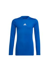 Adidas - Koszulka dla dzieci adidas Youth Techfit Long Sleeve. Kolor: niebieski. Długość rękawa: długi rękaw. Technologia: Techfit (Adidas)