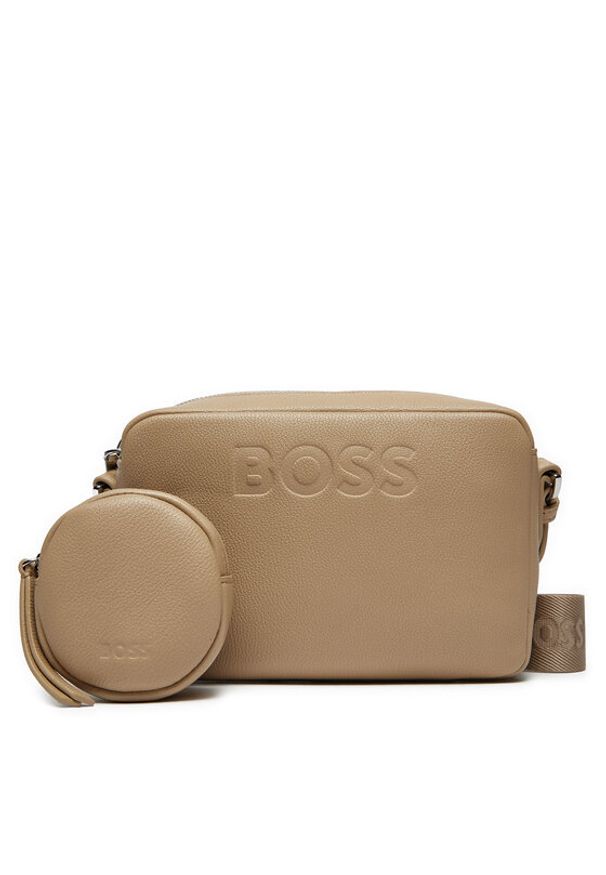 BOSS - Boss Torebka Addison 50523408 Beżowy. Kolor: beżowy. Materiał: skórzane