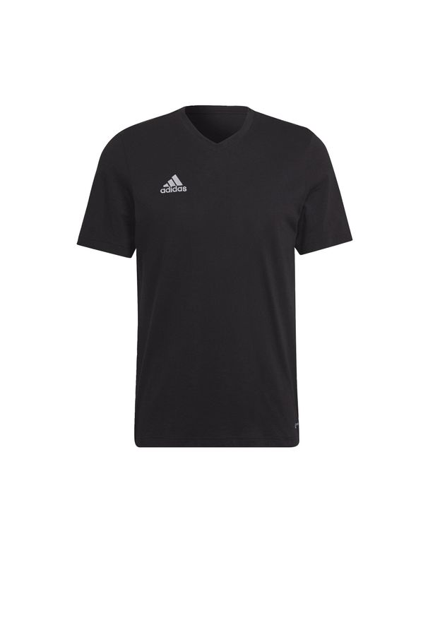 Adidas - Entrada 22 Tee. Kolor: czarny. Materiał: bawełna. Sport: piłka nożna
