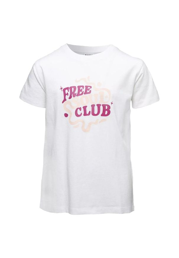 Hi-tec - T-shirt Dla Dziewczynki Z Krótkim Rękawem Toti. Kolor: biały. Długość rękawa: krótki rękaw. Długość: krótkie. Sport: turystyka piesza