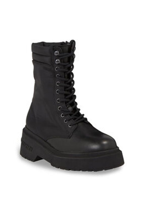 Tommy Jeans Botki Tjw Lace Up Padded Boot EN0EN02405 Czarny. Kolor: czarny. Materiał: materiał