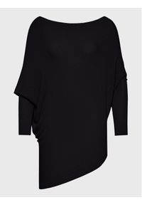 Kontatto Sweter 3M9008 Czarny Regular Fit. Kolor: czarny. Materiał: wiskoza