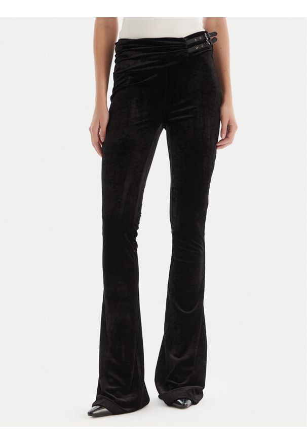 Versace Jeans Couture Legginsy 79HAC322 J0237 Czarny Slim Fit. Kolor: czarny. Materiał: syntetyk