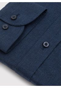 Pako Lorente - PAKO LORENTE – Granatowa koszula melanż. Kolor: niebieski. Materiał: bawełna. Długość rękawa: długi rękaw. Długość: długie. Wzór: melanż #10