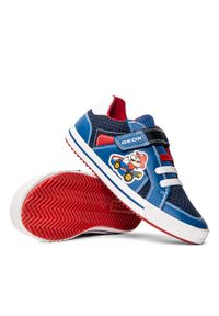 Geox - Sneakersy dziecięce niebieskie GEOX J Alonisso Boy Mario Kart. Kolor: niebieski. Materiał: materiał. Sport: bieganie
