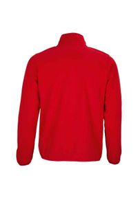 SOL'S - Męska Bluza Polarowa Factor Zapinana Na Zamek Błyskawiczny. Kolor: czerwony. Materiał: polar. Sezon: zima. Styl: sportowy