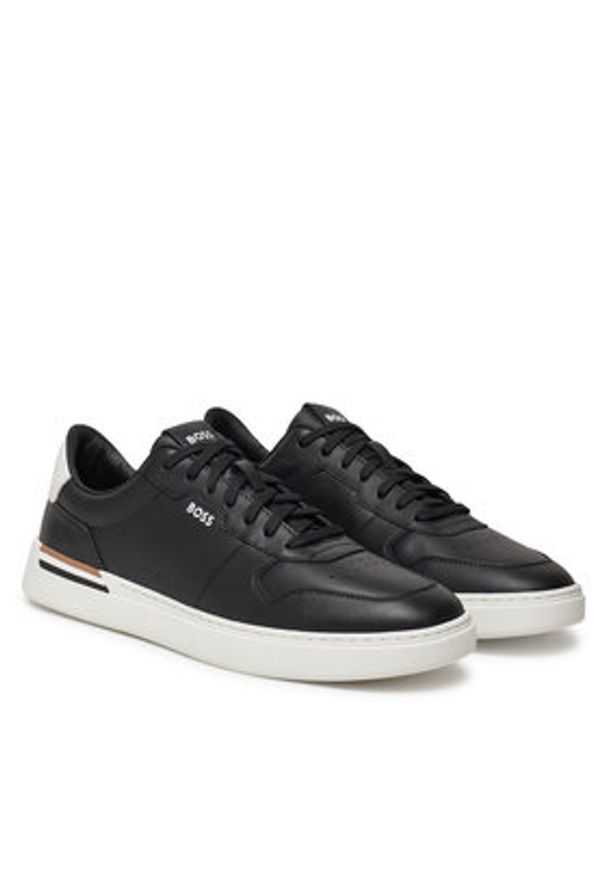 BOSS Sneakersy Clint 50542538 Czarny. Kolor: czarny. Materiał: skóra
