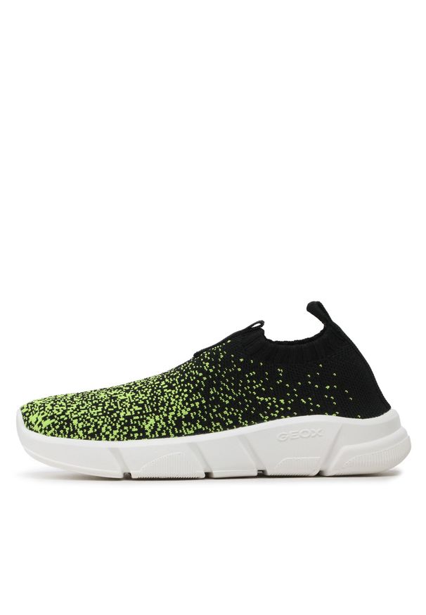 Sneakersy Geox J Aril Boy J35DMA0006KC3707 Lime/Black. Kolor: żółty