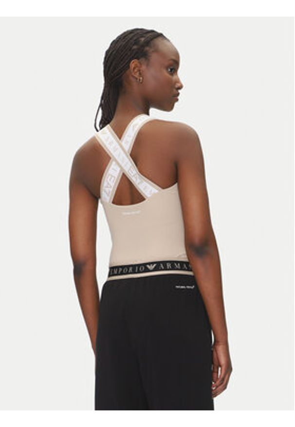 EA7 Emporio Armani Body 7W000338 AF12625 U6155 Beżowy Slim Fit. Kolor: beżowy. Materiał: syntetyk