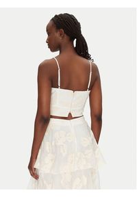 ACCESS FASHION Top 53-2120-558 Écru Slim Fit. Materiał: syntetyk