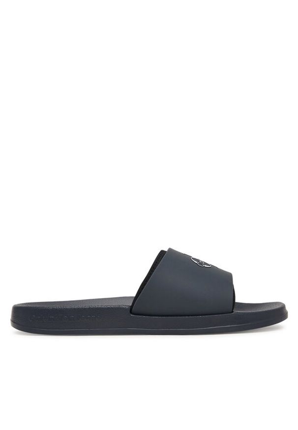 Calvin Klein Klapki Ess Slide Rubber Neoprene HM0HM02229 Granatowy. Kolor: niebieski. Materiał: syntetyk