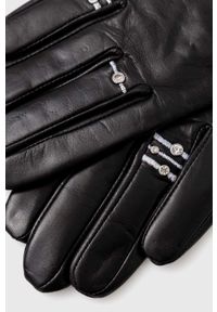 Karl Lagerfeld rękawiczki skórzane damskie kolor czarny. Kolor: czarny. Materiał: skóra #2