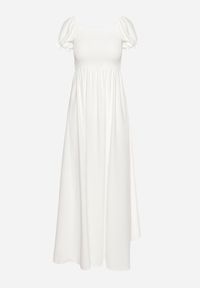 Born2be - Biała Rozkloszowana Sukienka z Elastyczną Górą i Gumką w Talii Aliexava. Okazja: na co dzień. Typ kołnierza: dekolt kwadratowy. Kolor: biały. Typ sukienki: proste. Styl: casual, elegancki #6