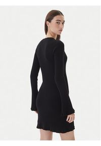 Kontatto Sukienka dzianinowa 3M0819C Czarny Slim Fit. Kolor: czarny. Materiał: wiskoza, syntetyk #4