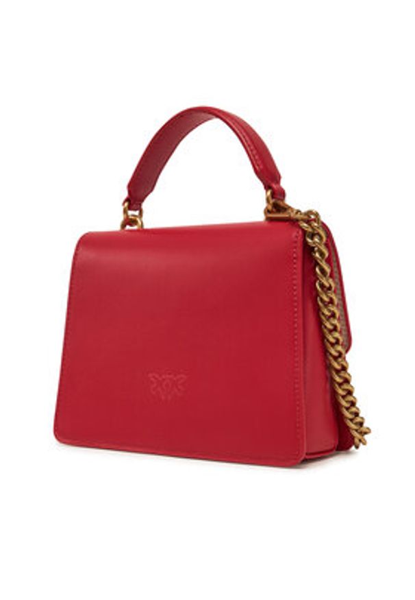Pinko - PINKO Torebka Love One Top Handle Mini Light PE 25 PLTT 100071 A0F1 Czerwony. Kolor: czerwony. Materiał: skórzane