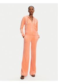 Juicy Couture Bluza Robertson JCAP176 Pomarańczowy Slim Fit. Kolor: pomarańczowy. Materiał: syntetyk #5
