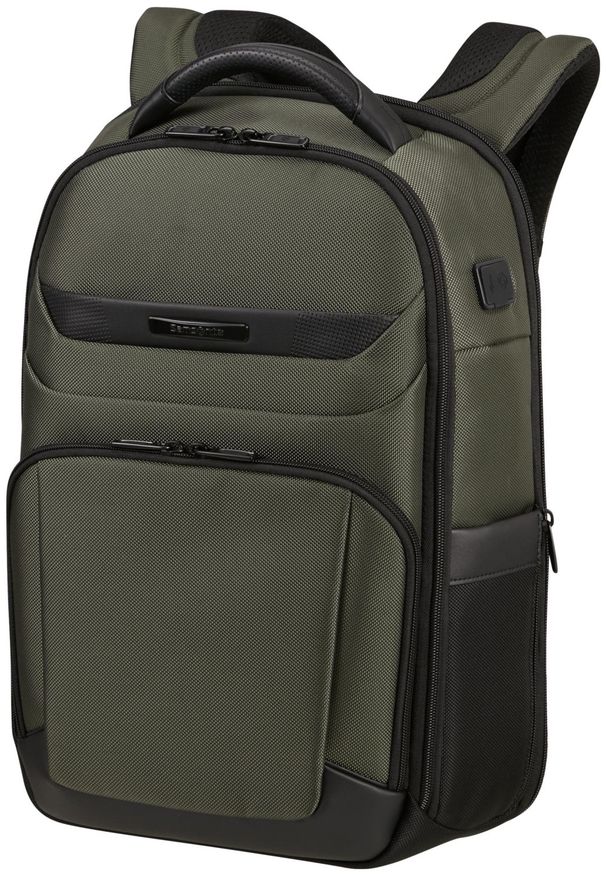 Samsonite 147140 1388 15.6'' PRO-DLX 6 zielony. Kolor: zielony. Materiał: skóra, materiał. Wzór: kolorowy. Styl: elegancki, biznesowy