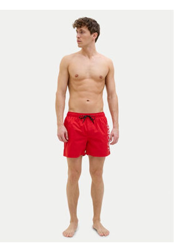Jack & Jones Szorty kąpielowe Maui 12275129 Czerwony Regular Fit. Kolor: czerwony. Materiał: syntetyk