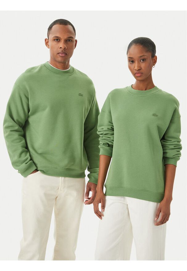 Lacoste Bluza SH7745 Zielony jasny Regular Fit. Kolor: zielony. Materiał: bawełna