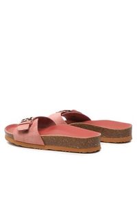 TOMMY HILFIGER - Tommy Hilfiger Klapki Th Mule Sandal Slide FW0FW07071 Różowy. Kolor: różowy. Materiał: zamsz, skóra #5