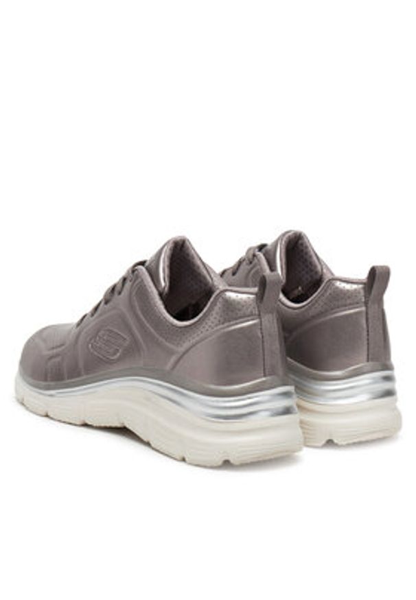 skechers - Skechers Sneakersy FASHION FIT - GLOW UP 149749 PEW Srebrny. Kolor: srebrny. Materiał: materiał, syntetyk