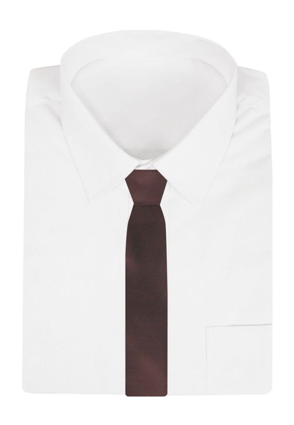 Krawat Męski - Angelo di Monti - Brązowy Kolor, Bez Wzoru. Kolor: brązowy, beżowy, wielokolorowy. Materiał: tkanina. Styl: elegancki, wizytowy