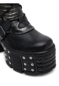 NEW ROCK Botki M-TM004-C3 Czarny. Kolor: czarny. Materiał: skóra. Styl: rockowy #6
