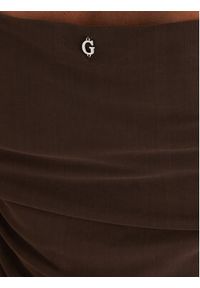Guess Sukienka koktajlowa W5YK21 KCZC2 Brązowy Slim Fit. Kolor: brązowy. Materiał: syntetyk. Styl: wizytowy #4