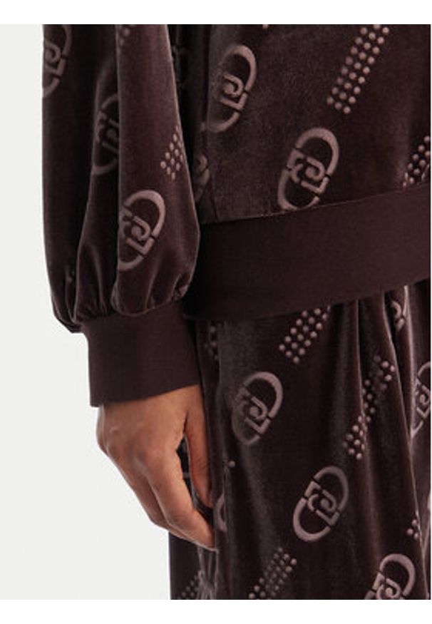 Liu Jo Sport Bluza TF5110 J4955 Brązowy Relaxed Fit. Kolor: brązowy. Materiał: syntetyk